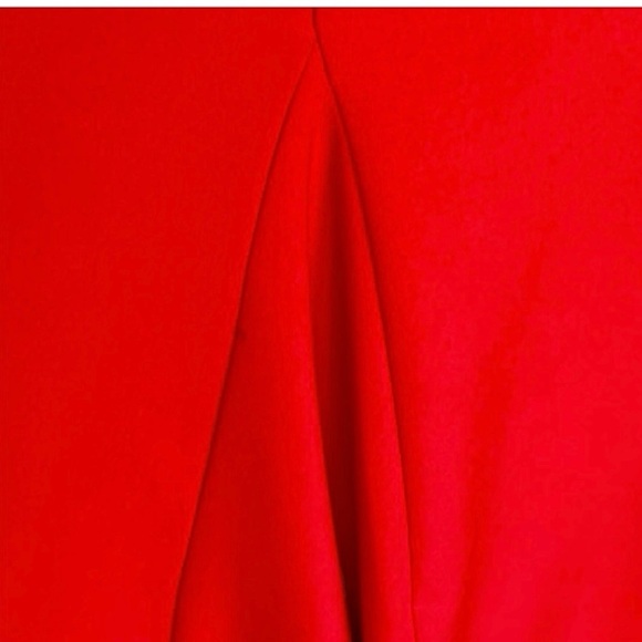 Elegant Red Lace Trim Skirt - Picture 5 of 9